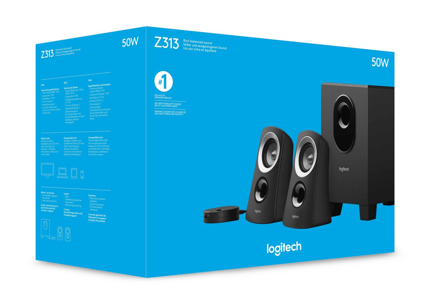 Logitech Speaker System Z313 with Subwoofer | 980-000413 Speaker Logitech