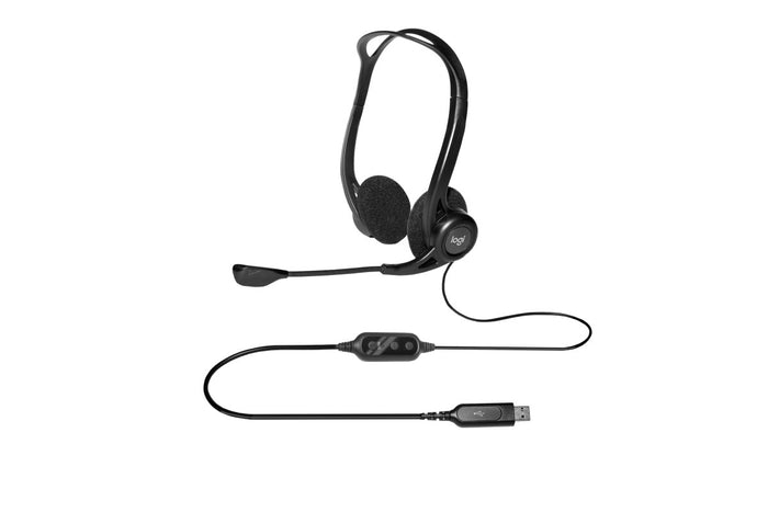 Logitech 960 USB Computer Headset Wired Black Headset Headset Logitech