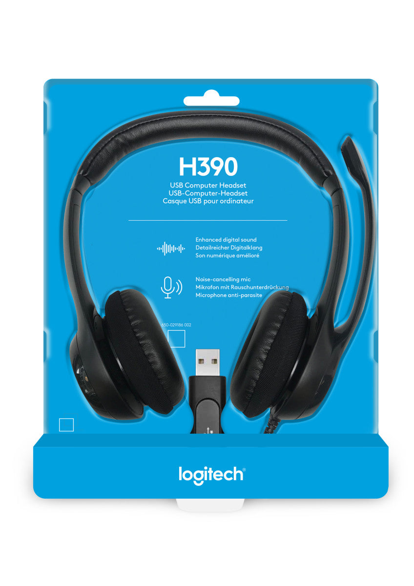 Logitech LGT-H390 Wired Black Headset Headset Logitech