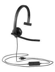Logitech USB Headset H570e Mono Wired Black Headset Headset Logitech
