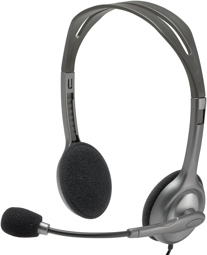 Logitech H110 Stereo Grey Wired Headset | 981-000593 Headset Logitech