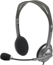 Logitech H110 Stereo Grey Wired Headset | 981-000593 Headset Logitech