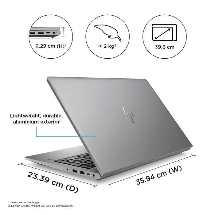 HP ZBook Power 15.6 G10 A Mobile Workstation 39.6 cm (15.6") Full HD AMD Ryzen™ 9 PRO 7940HS 32 GB DDR5-SDRAM 1 TB SSD NVIDIA RTX 2000 Ada