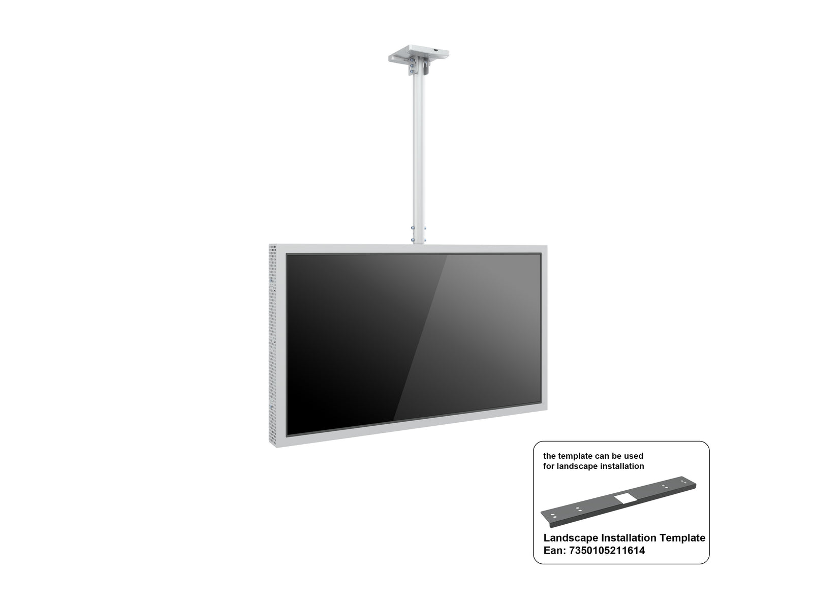 Multibrackets M Pro Series Enclosure 55" High Brightness Ceiling Medium White Signage Display Enclosures Multibrackets