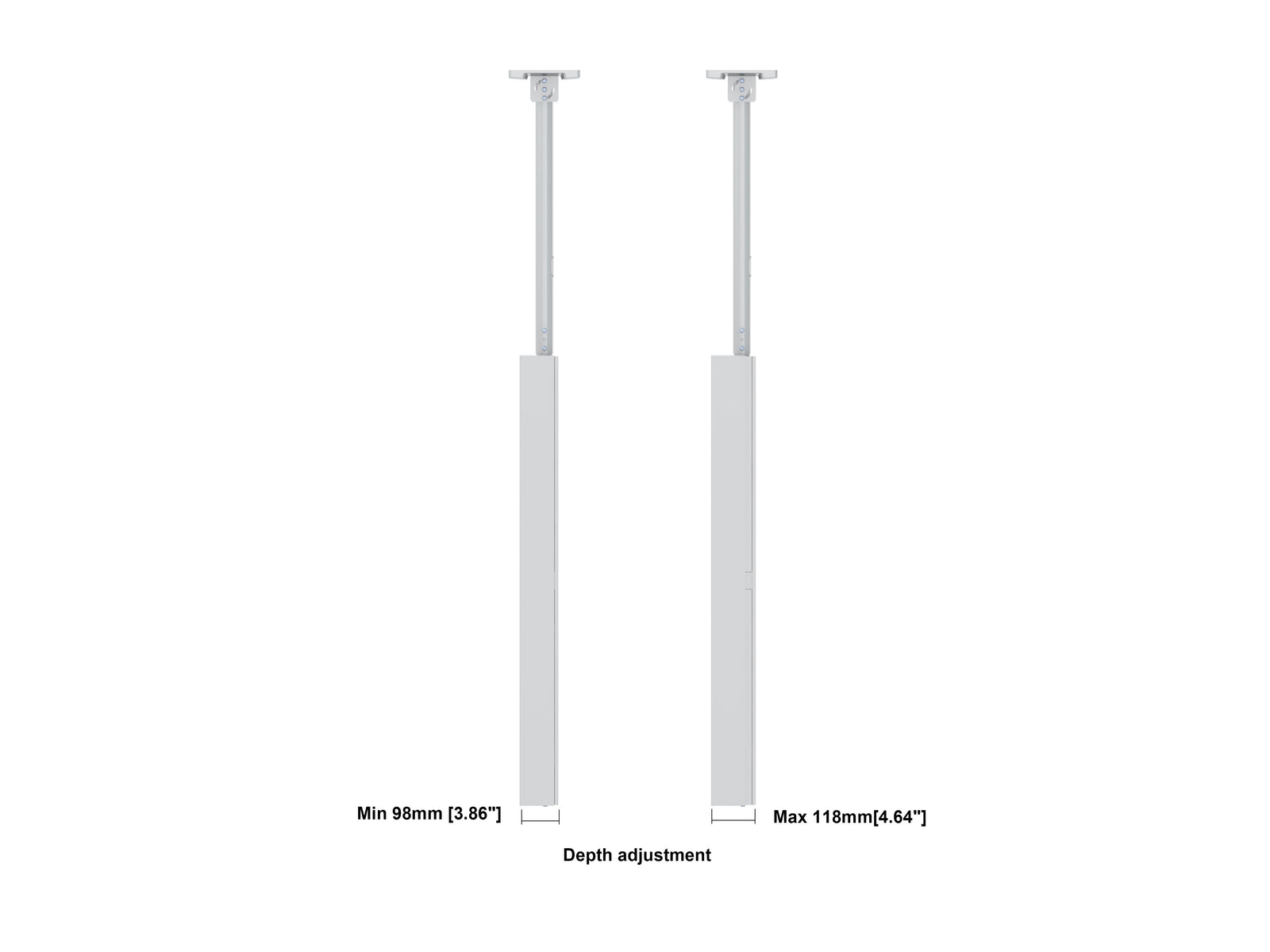 Multibrackets M Pro Series Enclosure 55" High Brightness Ceiling Medium White Signage Display Enclosures Multibrackets