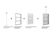 Multibrackets M Pro Series Enclosure 55" High Brightness Ceiling Medium White Signage Display Enclosures Multibrackets