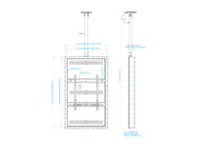 Multibrackets M Pro Series Enclosure 55" High Brightness Ceiling Medium White Signage Display Enclosures Multibrackets