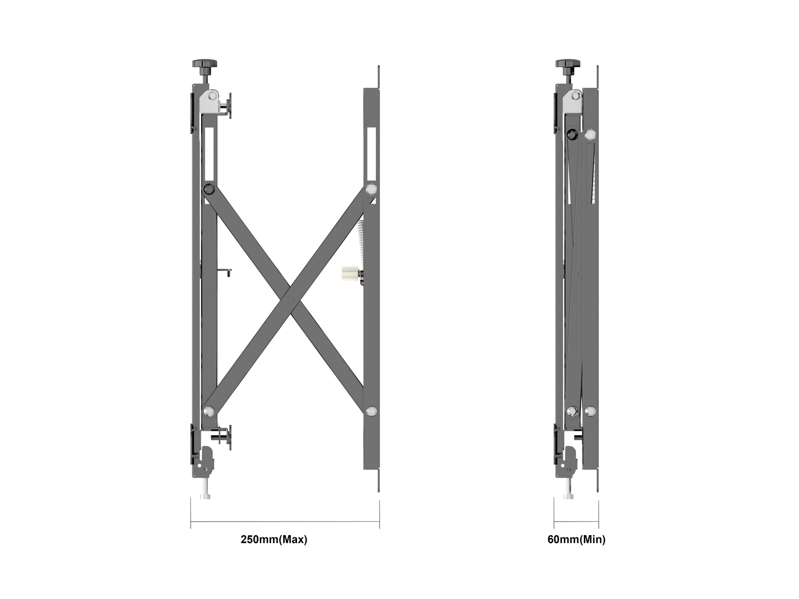 Multibrackets M Public Video Wall Mount Push Slim For 40" - 55" Screens Wall Mount Bracket Multibrackets