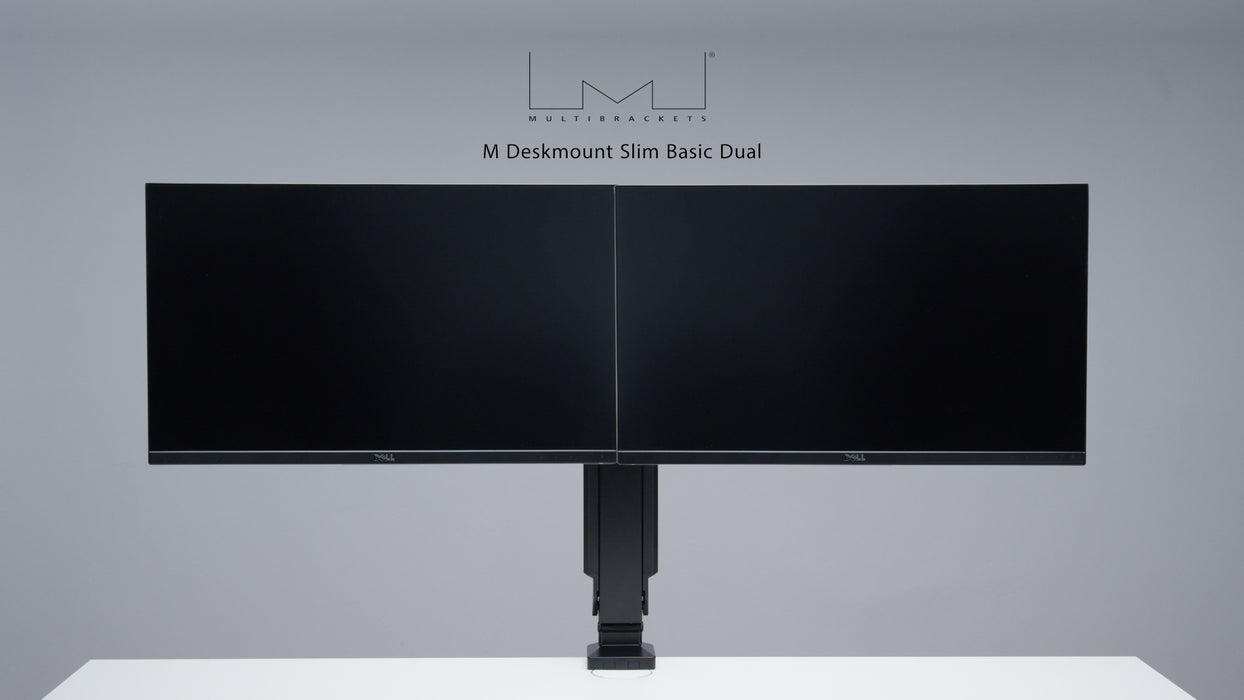 Multibrackets M Deskmount Slim Basic Dual Monitor Mount - 17" to 27" Screens Monitor Mounts & Stands Multibrackets