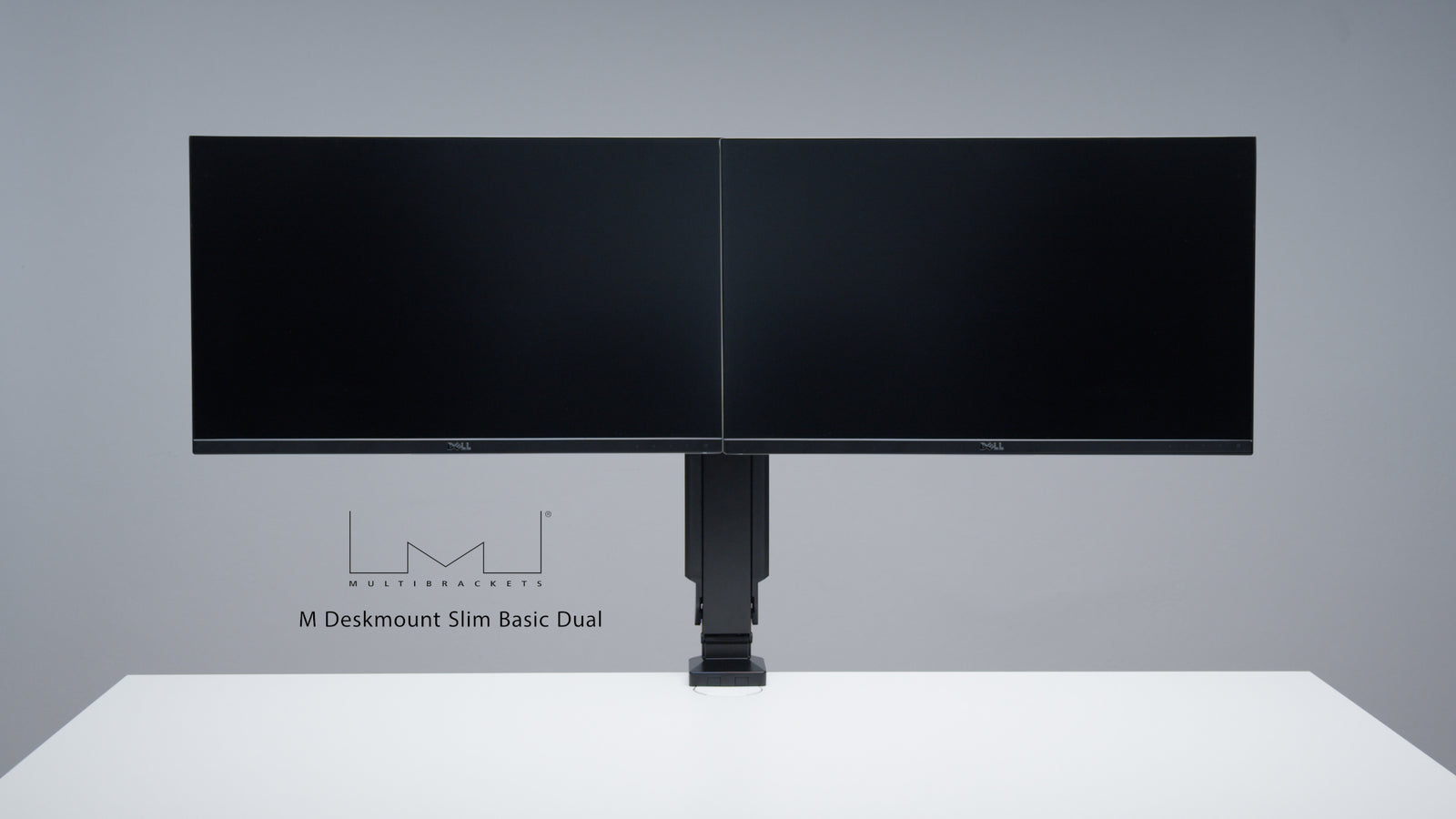 Multibrackets M Deskmount Slim Basic Dual Monitor Mount - 17" to 27" Screens Monitor Mounts & Stands Multibrackets
