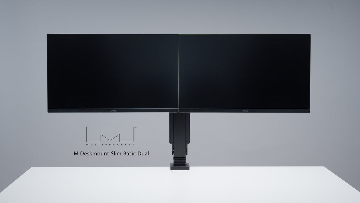 Multibrackets M Deskmount Slim Basic Dual Monitor Mount - 17" to 27" Screens Monitor Mounts & Stands Multibrackets