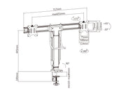 Multibrackets M Deskmount Slim Basic Dual Monitor Mount - 17" to 27" Screens Monitor Mounts & Stands Multibrackets