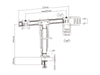 Multibrackets M Deskmount Slim Basic Dual Monitor Mount - 17" to 27" Screens Monitor Mounts & Stands Multibrackets