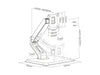 Multibrackets M Deskstand Touch Basic Monitor Mount - 17"-32" Screen Monitor Arm Desk Mount Multibrackets