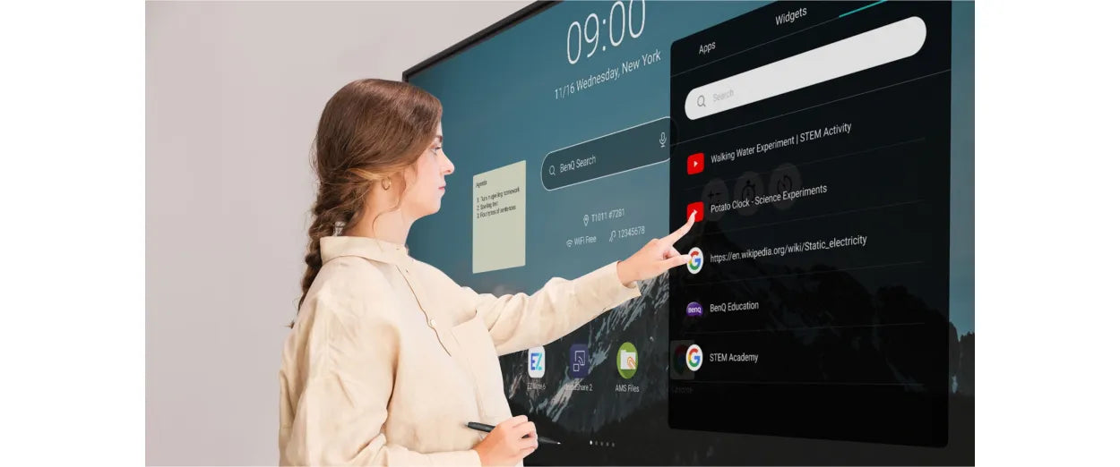 BenQ RE7504 75" 4K Ultra HD Android 13 EDLA Interactive Flat Panel Display Interactive Touchscreen Display BenQ