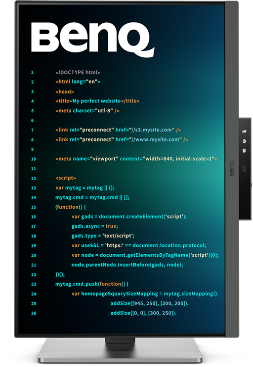 BenQ RD240Q 24" IPS Class WQXGA LED Monitor | 9H.LLXLA.TBE Desktop Monitor BenQ