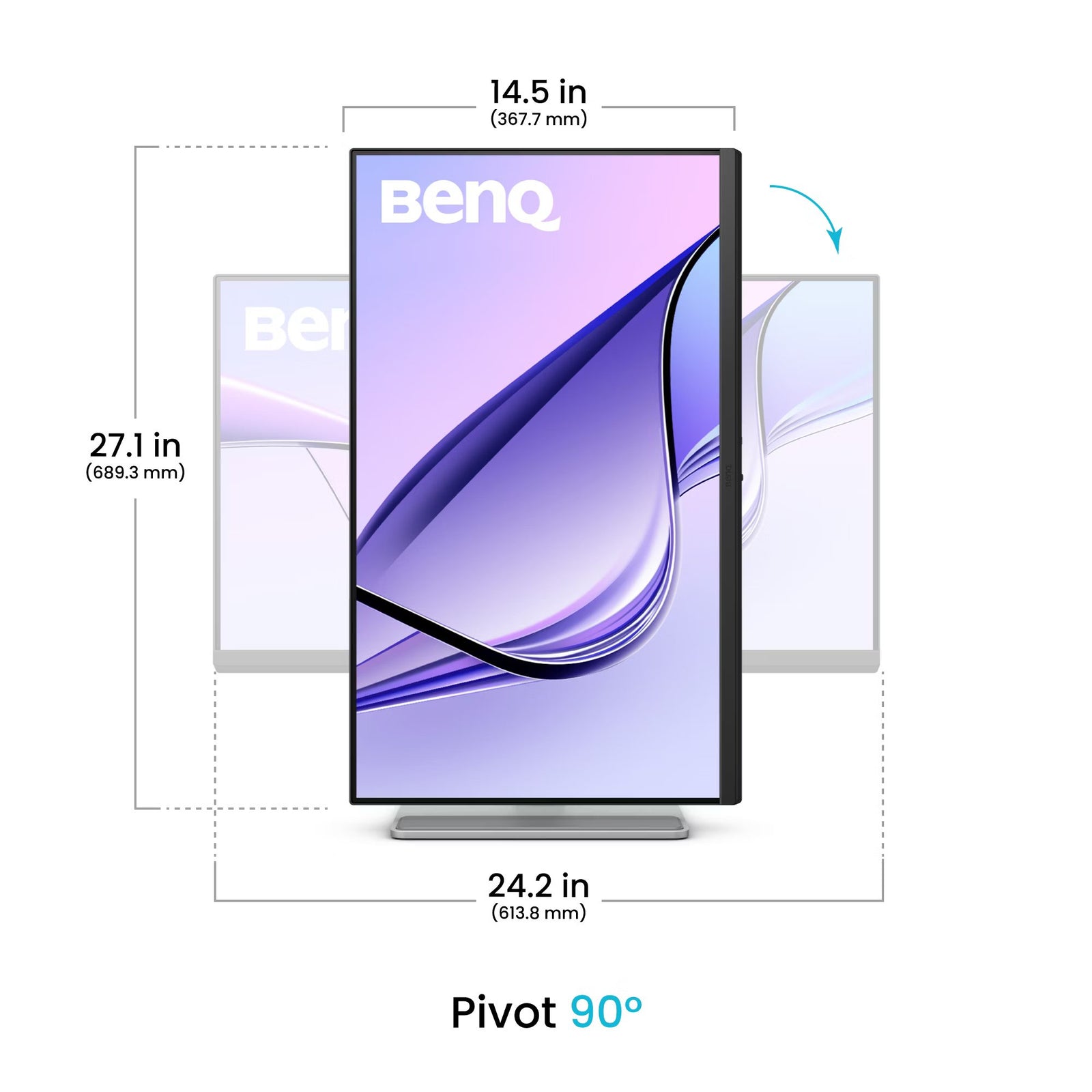 BenQ MA270U 27" Class 4K UHD IPS LED Monitor | 9H.LMWLB.QBE Desktop Monitor BenQ