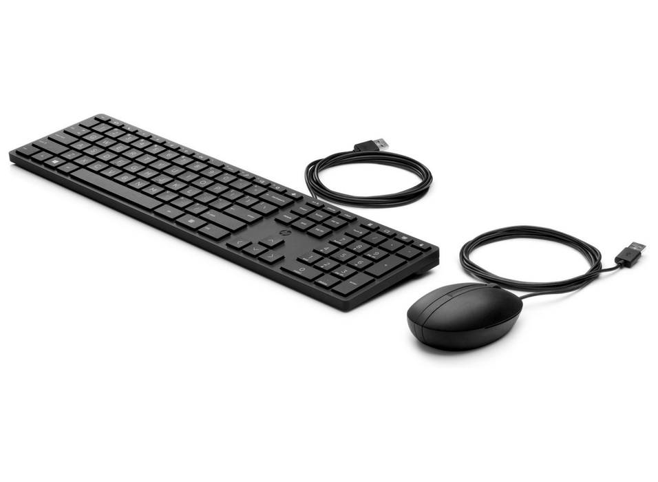 HP 320MK USB Wired Keyboard & Mouse Set – Full-Size Business Combo | 9SR36AA#ABB
