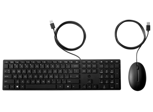 HP 320MK Wired Keyboard & Mouse Set – USB, Silent Keys | 9SR36UT#ABB Keyboard & Mouse HP