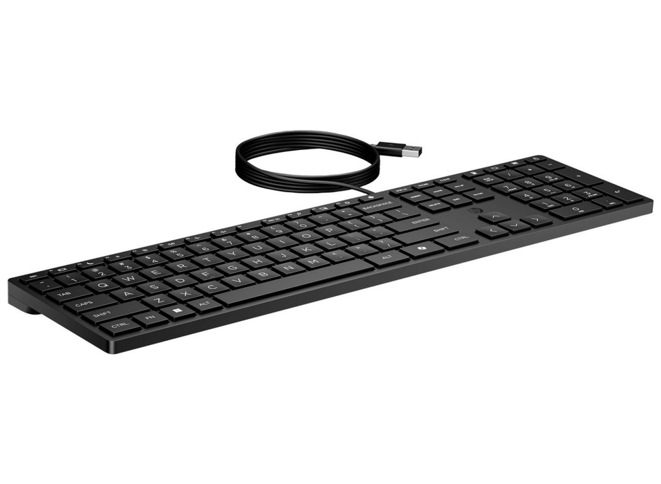 HP 320K USB Wired Keyboard – Black (Full-Size Office Keyboard) | 9SR37AA#ABZ Keyboard & Mouse HP