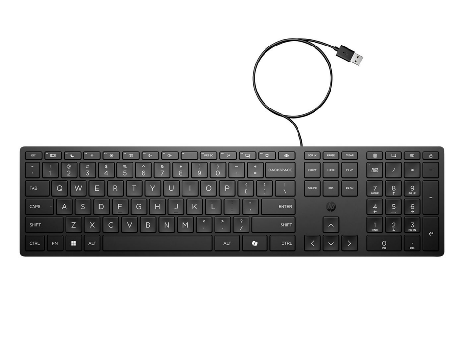 HP 320K USB Wired Keyboard – Full-Size Business Keyboard, UK Layout | 9SR37UT#ABU