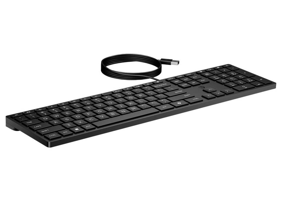 HP 320K USB Wired Keyboard – Full-Size Office Keyboard (Swiss Layout) | 9SR37UT#UUZ Keyboard & Mouse HP