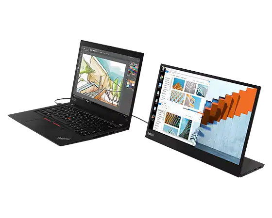Lenovo 61DDUAT6UK ThinkVision M14 14" 60Hz Full HD USB-C Mobile Monitor Desktop Monitor Lenovo