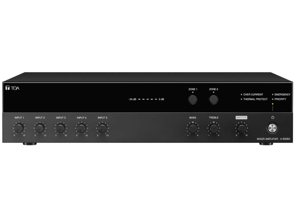 TOA A-3548D 5 Inputs Digital Mixer Amplifier TOA Audio Amplifiers TOA