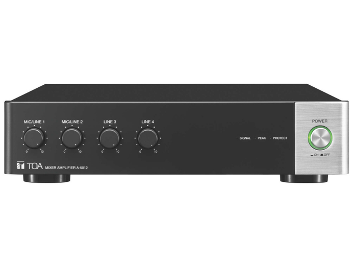 TOA A-5012 Half-Rack 1-Unit Size 120 W Desktop Mixer Power Amplifier Audio Amplifier TOA