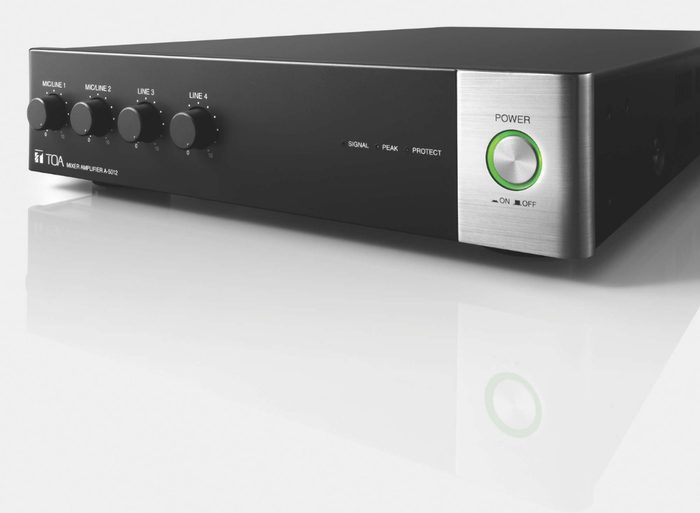 TOA A-5012 Half-Rack 1-Unit Size 120 W Desktop Mixer Power Amplifier Audio Amplifier TOA
