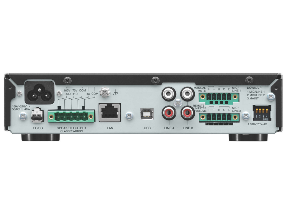 TOA A-5012 Half-Rack 1-Unit Size 120 W Desktop Mixer Power Amplifier TOA Audio Amplifiers TOA