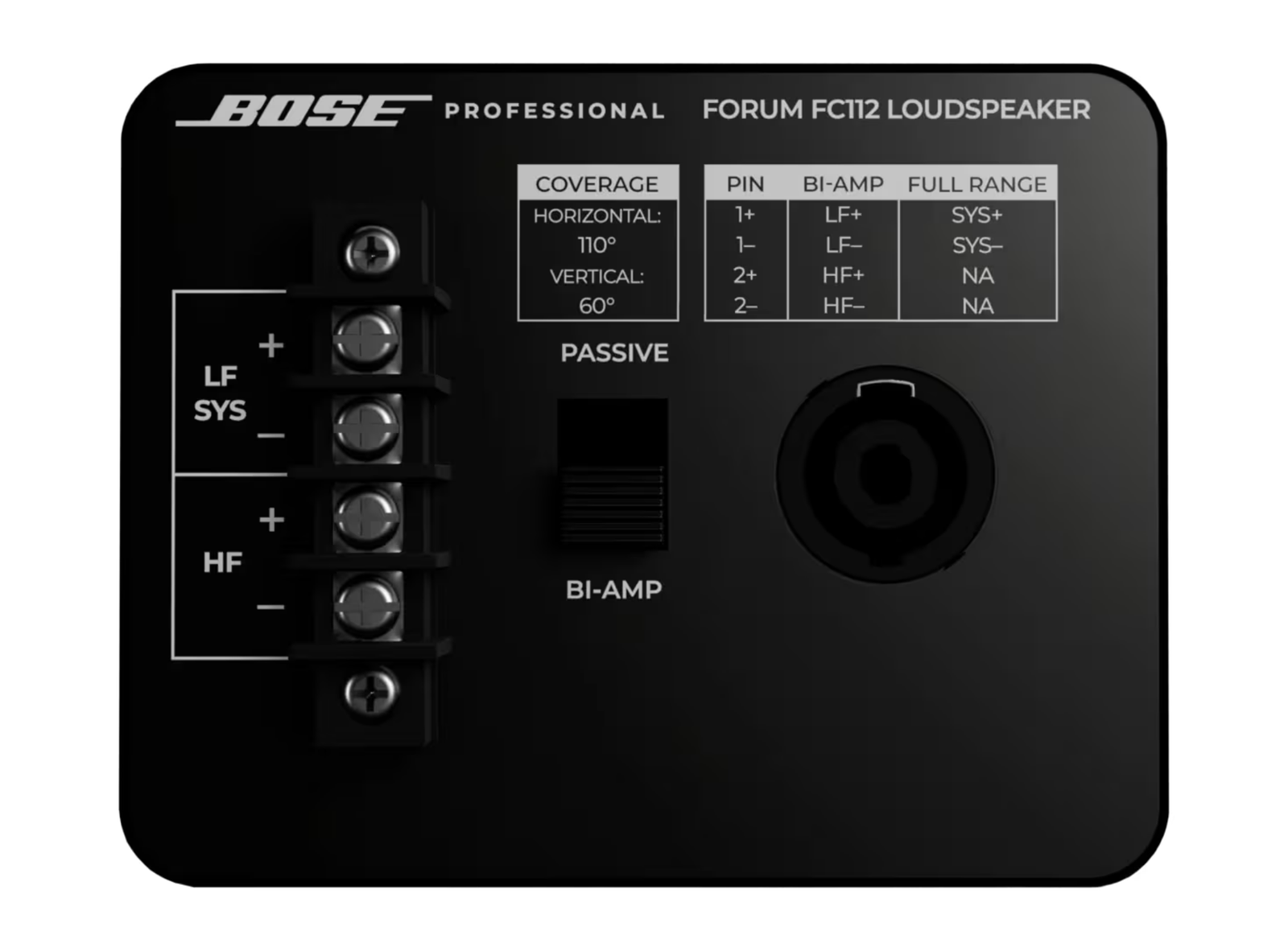 BOSE Forum FC112 Black Wired 300W Loudspeakers | A00204-0100 Speaker BOSE