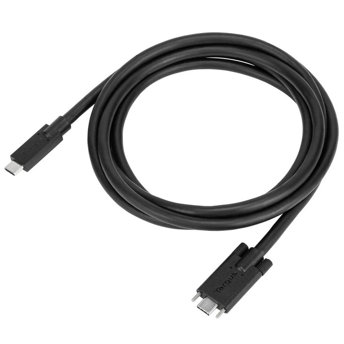 Targus 1.8 Metre USB-C® Male to USB-C® Male 10Gbps Screw-In Cable | ACC1122GLX USB Cable Targus