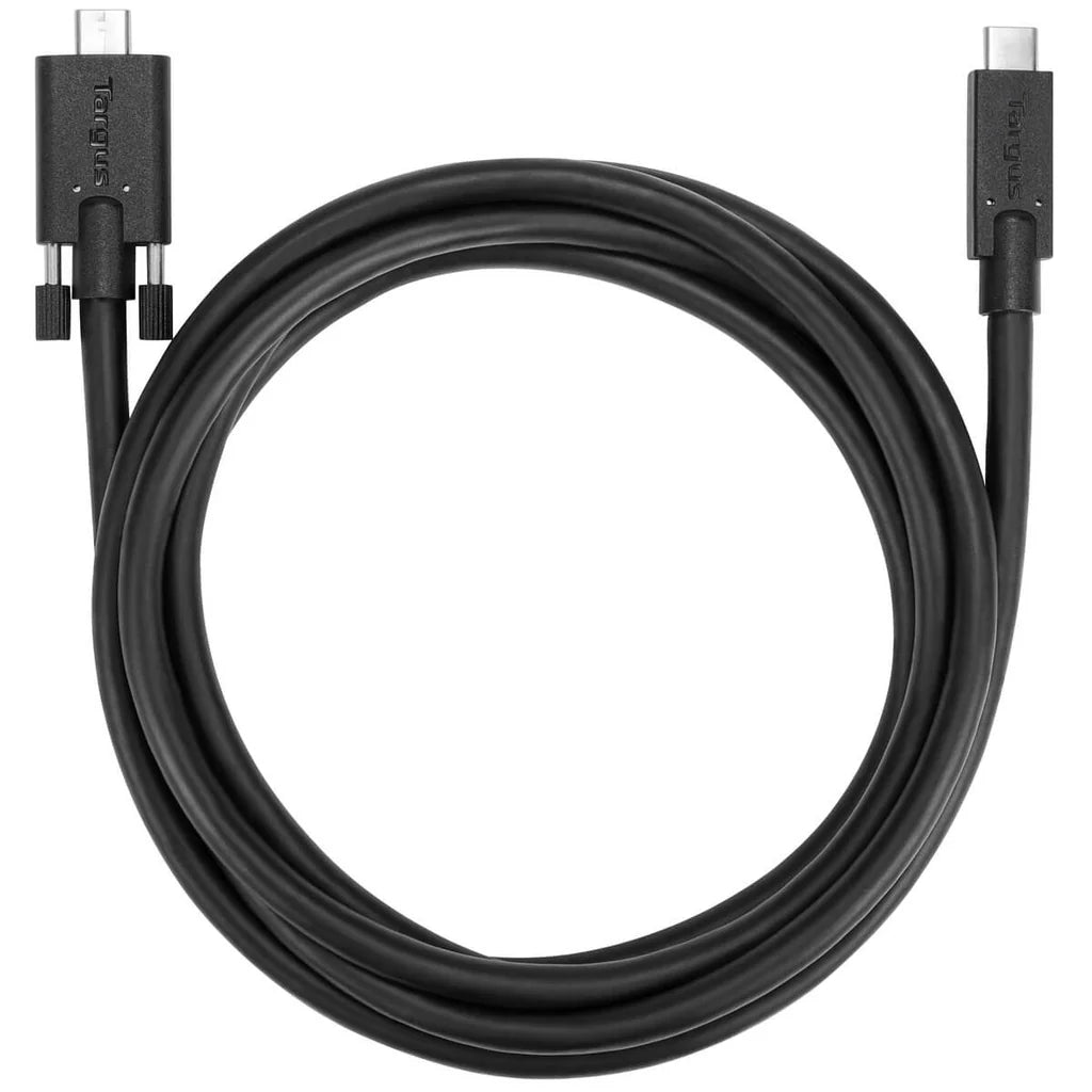 Targus 1.8 Metre USB-C® Male to USB-C® Male 10Gbps Screw-In Cable | ACC1122GLX USB Cable Targus