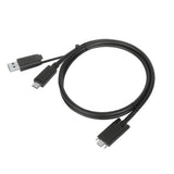 Targus 1M USB-C® Male to USB-C® Male 10 Gbps Screw-In Cable with USB-A Tether | ACC1133GLX