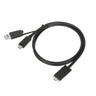 Targus 1M USB-C® Male to USB-C® Male 10 Gbps Screw-In Cable with USB-A Tether | ACC1133GLX
