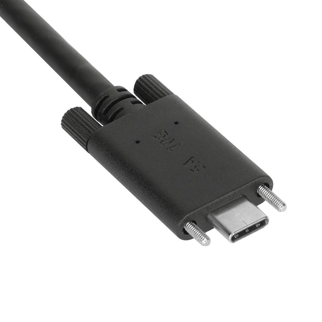 Targus 1M USB-C® Male to USB-C® Male 10 Gbps Screw-In Cable with USB-A Tether | ACC1133GLX USB Cable Targus