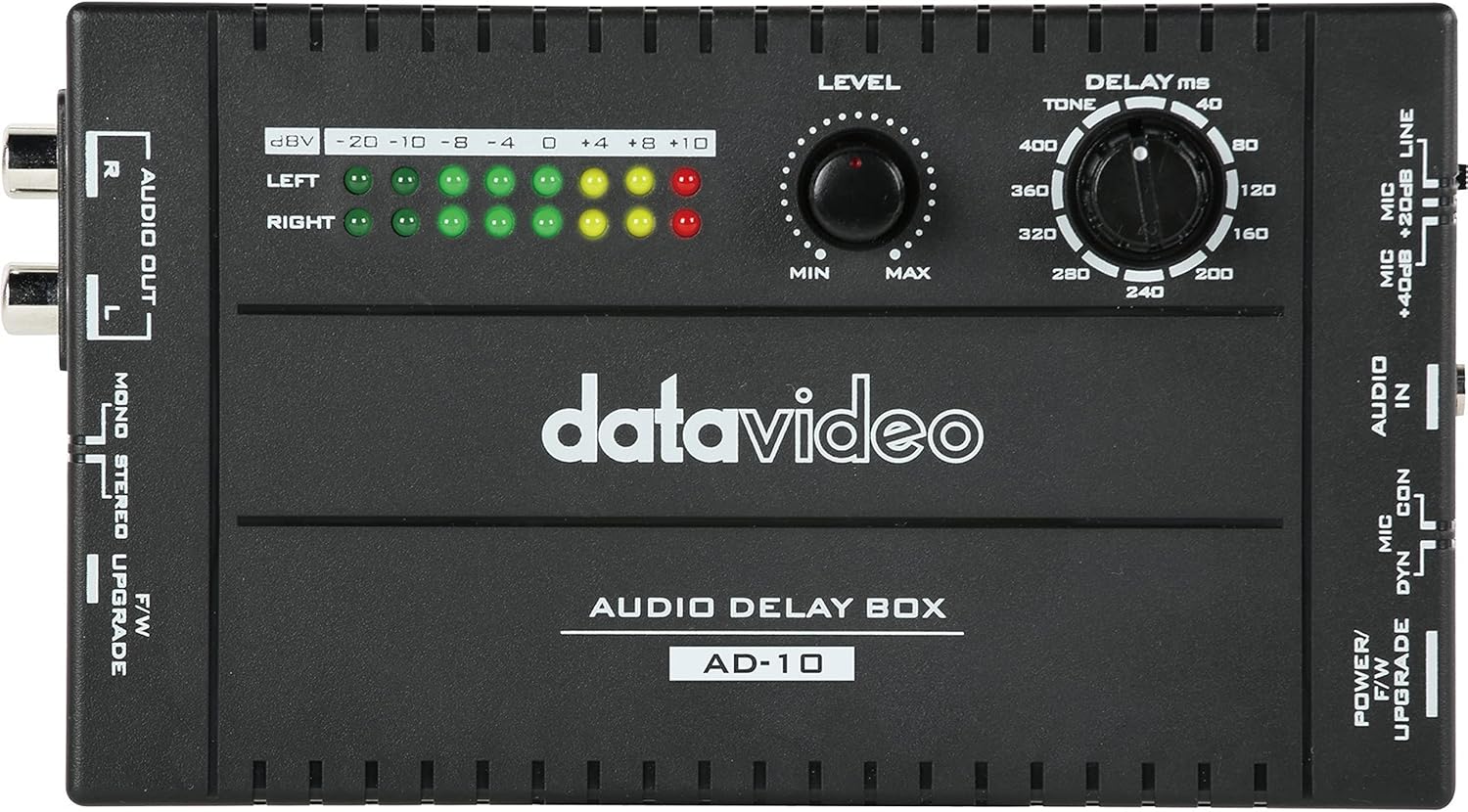 DataVideo 2 Channels Audio Mixer Black | AD-10 Audio Mixer DataVideo