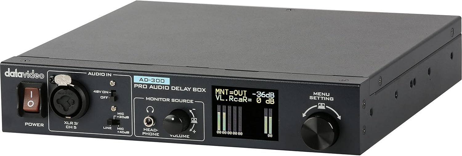 DataVideo Pro Audio Delay Box | AD-300 Audio Mixer DataVideo
