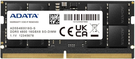 ADATA 16GB DDR5 4800MHz SO-DIMM Laptop Memory | AD5S480016G-S Memory Module ADATA