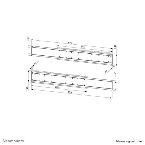 NeoMounts 42" - 65" Dual Screen Adapter | ADM-875BL2 Mounting Kit NeoMounts