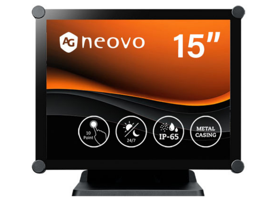 AG Neovo TX-1502 15" XGA Touch Screen Monitor with Metal Casing Touchscreen Monitor AG Neovo