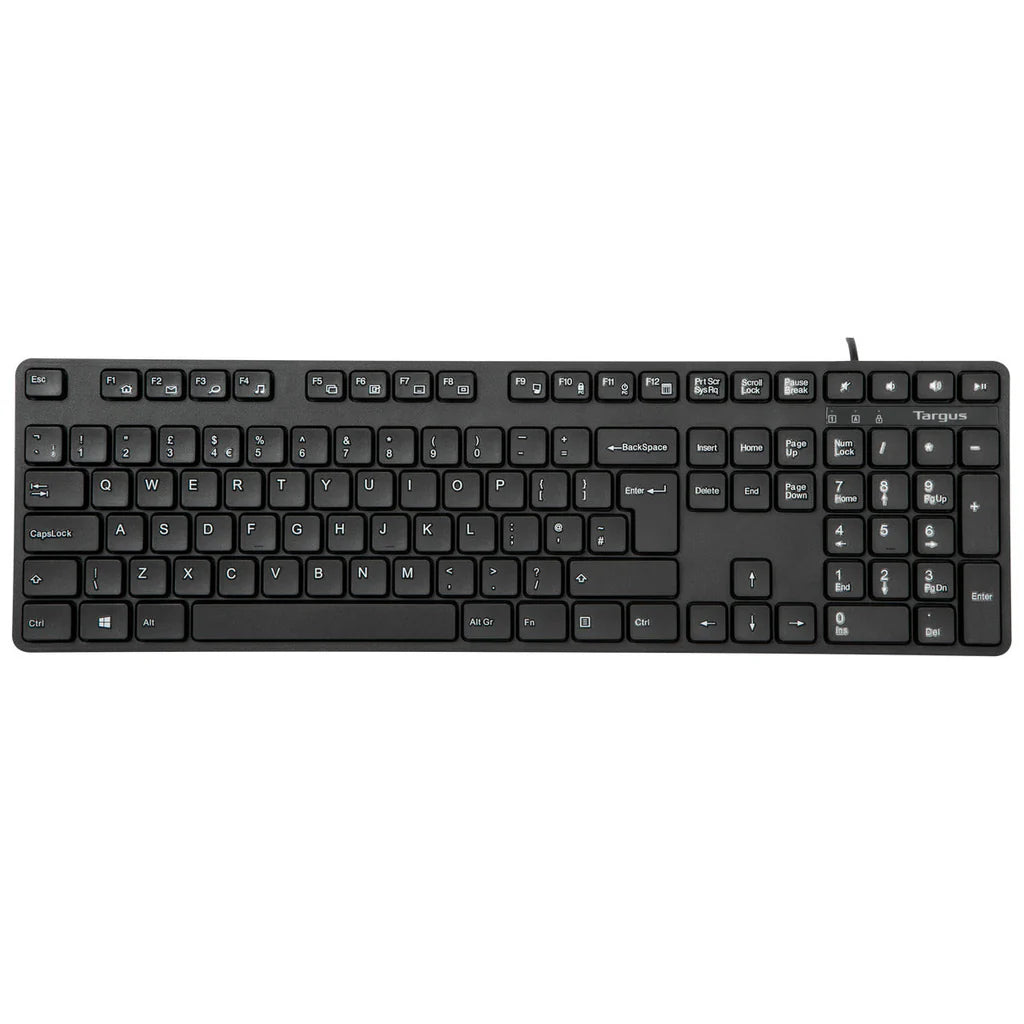 Targus Full-size USB Wired Antimicrobial Keyboard (UK) | AKB30AMUK Keyboard & Mouse Targus