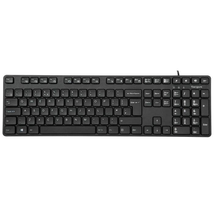 Targus Full-size USB Wired Antimicrobial Keyboard (UK) | AKB30AMUK Keyboard & Mouse Targus