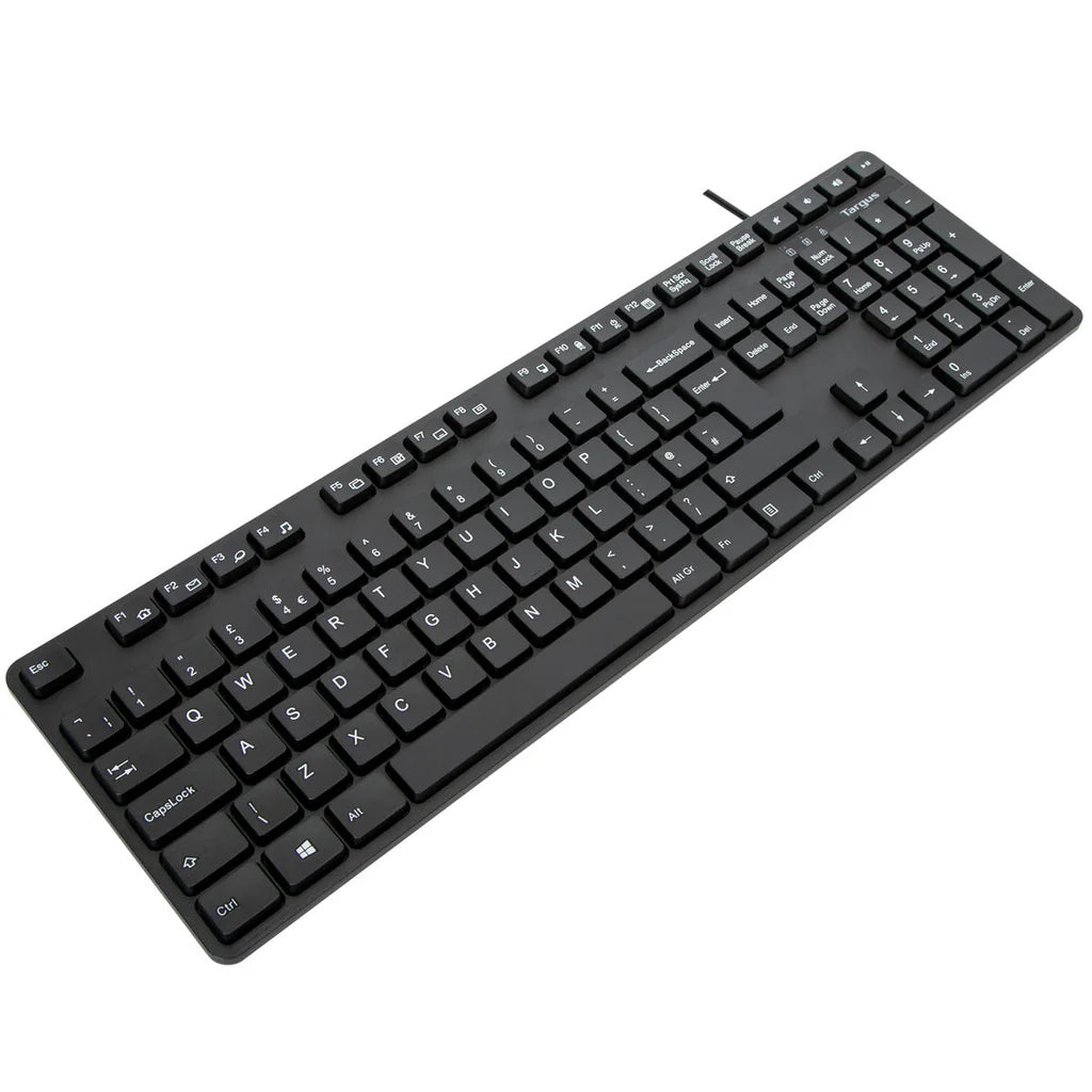 Targus Full-size USB Wired Antimicrobial Keyboard (UK) | AKB30AMUK Keyboard & Mouse Targus
