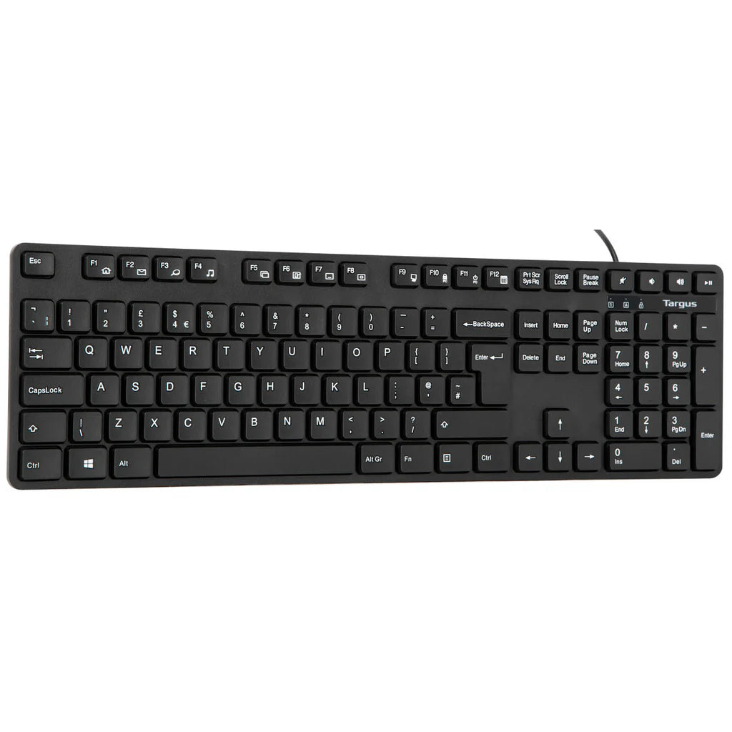 Targus Full-size USB Wired Antimicrobial Keyboard (UK) | AKB30AMUK Keyboard & Mouse Targus