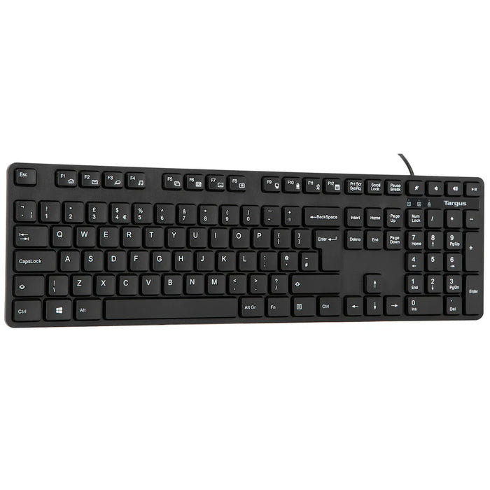 Targus Full-size USB Wired Antimicrobial Keyboard (UK) | AKB30AMUK Keyboard & Mouse Targus