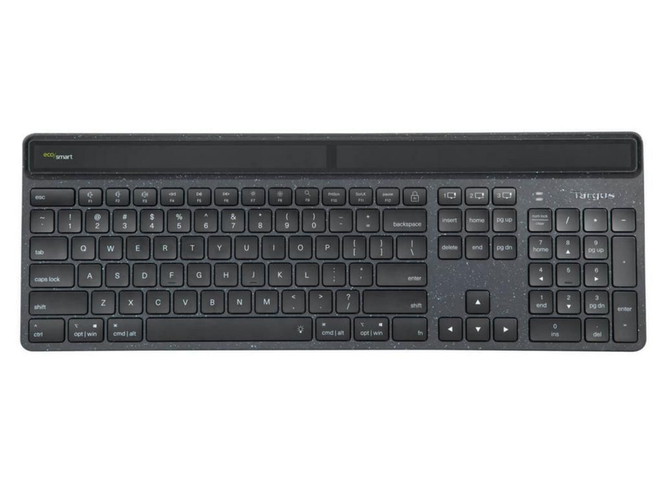Targus EcoSmart Solar Bluetooth Keyboard – Nordic Layout | AKB868NO Keyboard & Mouse Targus