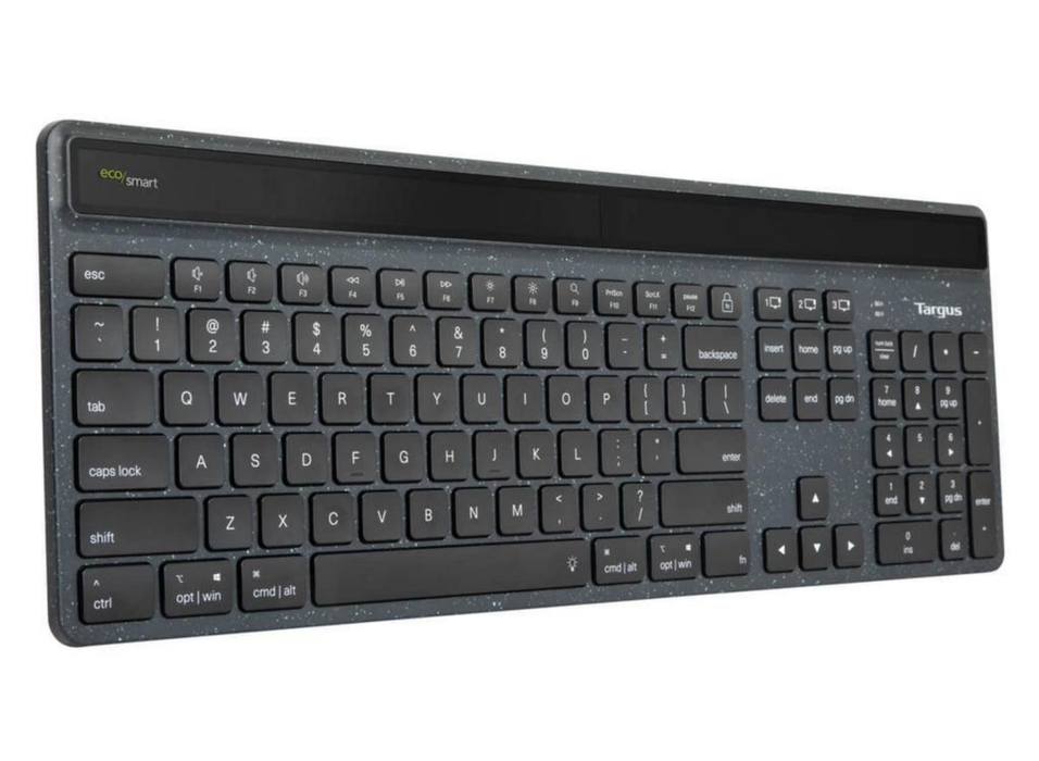 Targus EcoSmart Solar Bluetooth Keyboard – Nordic Layout | AKB868NO Keyboard & Mouse Targus