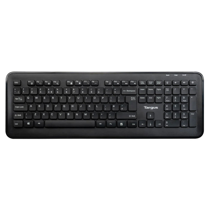 Targus Full-size Wireless Keyboard and Mouse Combo - Black (UK) | AKM610UK Keyboard & Mouse Targus